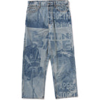 OVERALL LASERED RELAXED FIT 13 OZ DENIM PANTS MENS