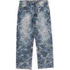 SOLID CAMO JACQUARD DENIM PANTS MENS