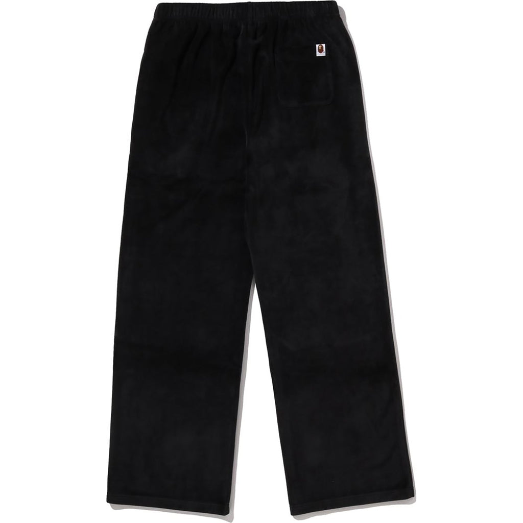 CRYSTAL STONE APE HEAD VELOUR WIDE PANTS LADIES