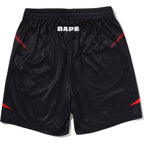 APE FLAME MONOGRAM JACQUARD RELAXED FIT FOOTBALL SHORTS MENS