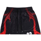 APE FLAME MONOGRAM JACQUARD RELAXED FIT FOOTBALL SHORTS MENS