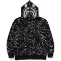 MARBLING CAMO SHARK RELAXED FIT FULL ZIP HOODIE MENS