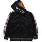 BAPE MENS SOLID CAMO RELAXED FIT SHARK FULL ZIP HOODIE JACKET