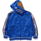 BAPE MENS SOLID CAMO RELAXED FIT SHARK FULL ZIP HOODIE JACKET