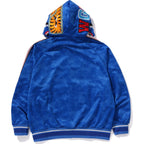 BAPE MENS SOLID CAMO RELAXED FIT SHARK FULL ZIP HOODIE JACKET