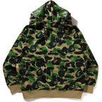 ABC CAMO POLYESTER RELAXED FIT SHARK FULL ZIP HOODIE MENS