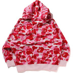 ABC CAMO POLYESTER RELAXED FIT SHARK FULL ZIP HOODIE MENS
