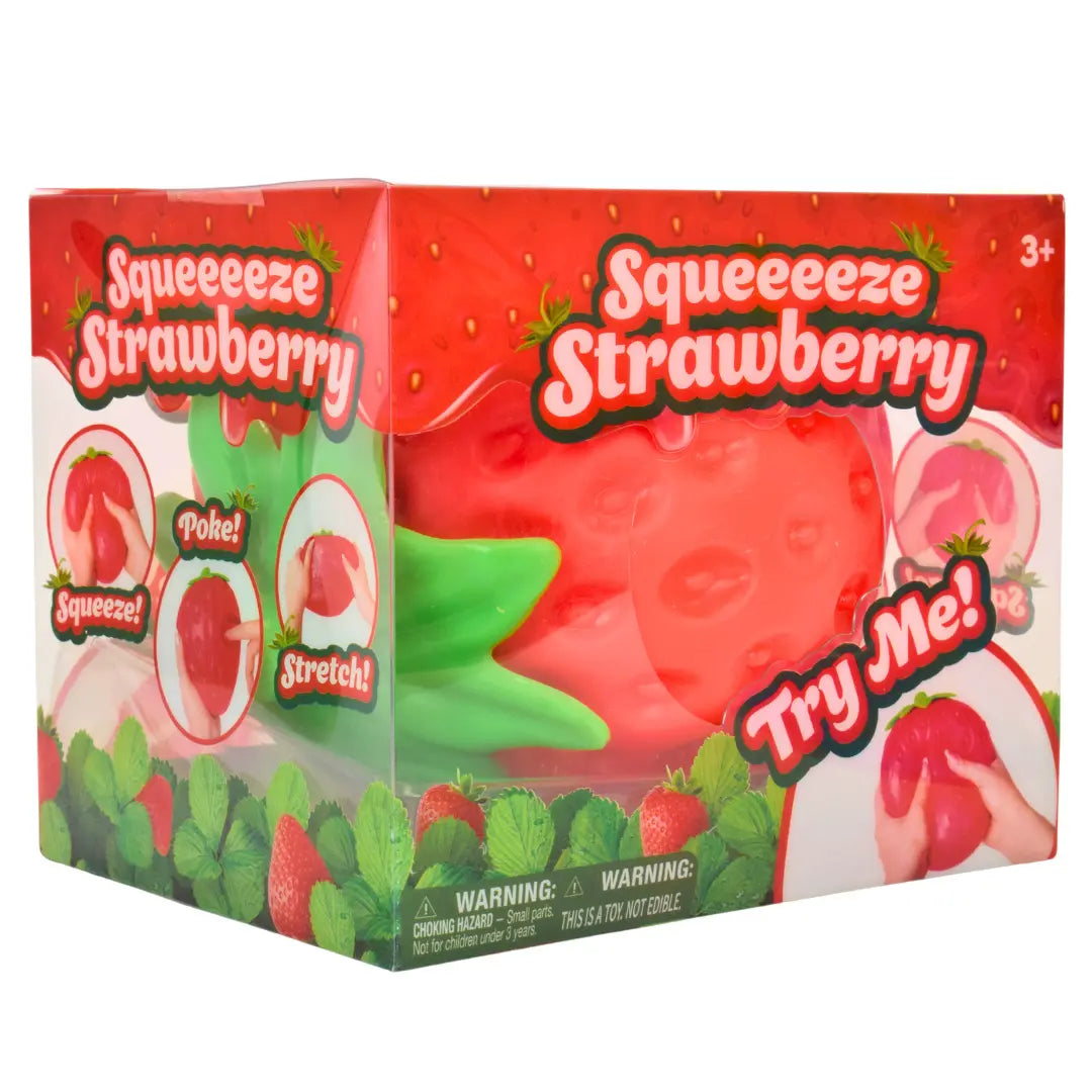Toymendous Squeeze Strawberry - Extra Large 5" Squishy Stress Ball