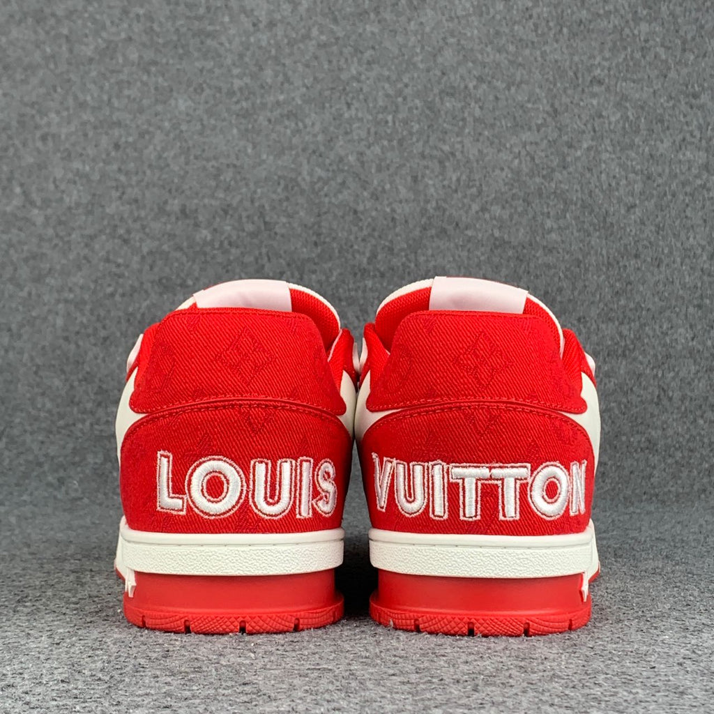 LV Trainer ' Red Monogram Denim '