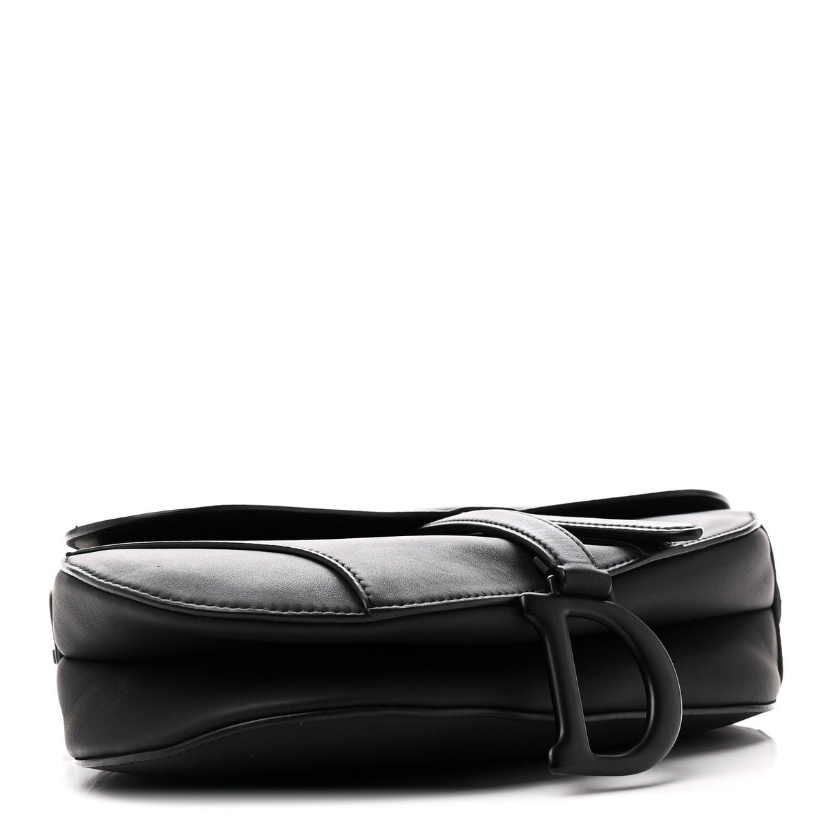 Ultra Matte Calfskin Saddle Bag Black
