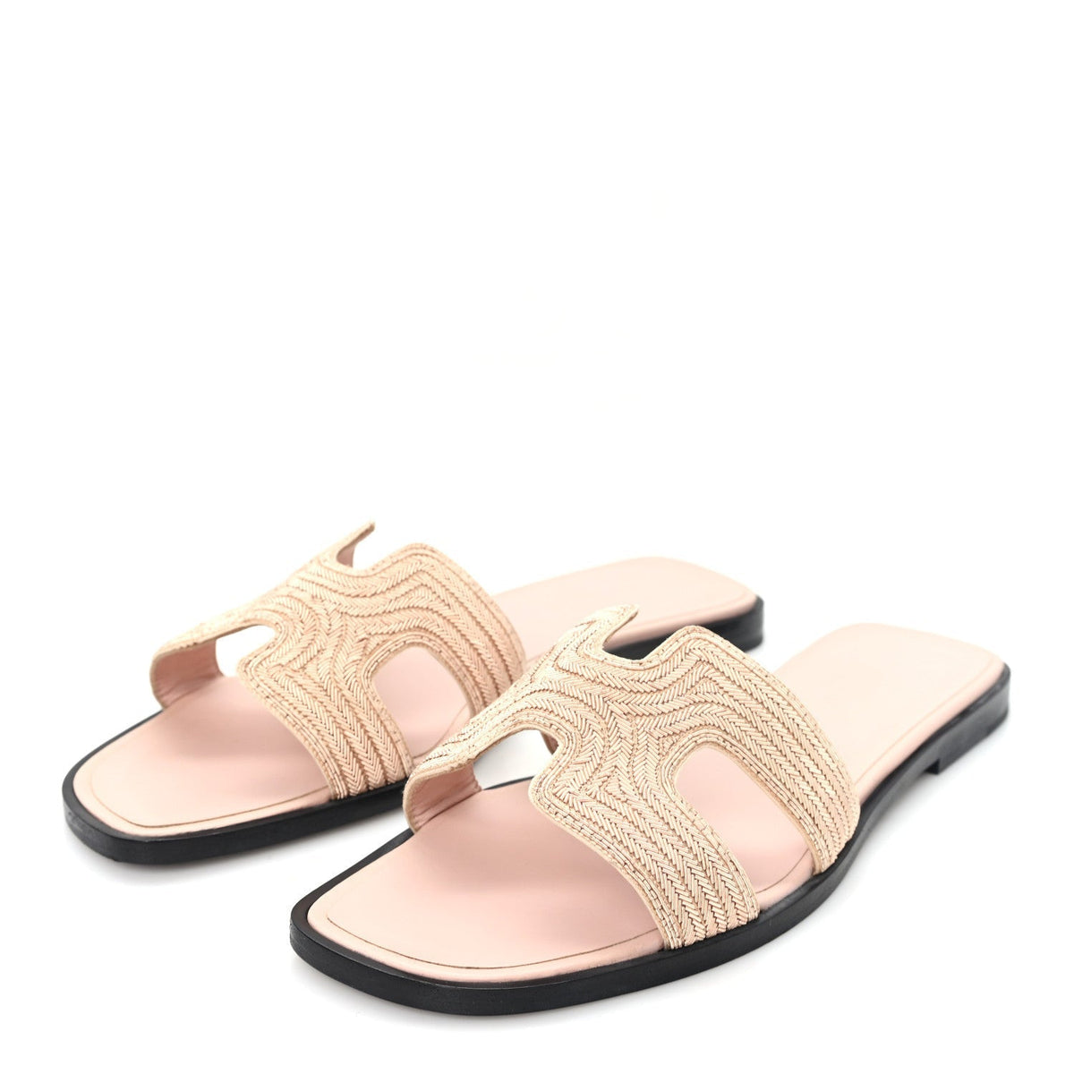 Calfskin Embroidered Oran Sandals 37 Beige