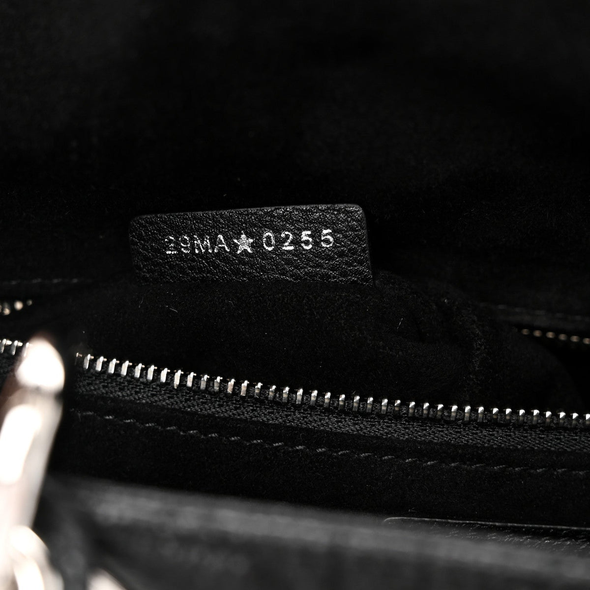 Grained Calfskin Cannage Medium Lady Dior Black