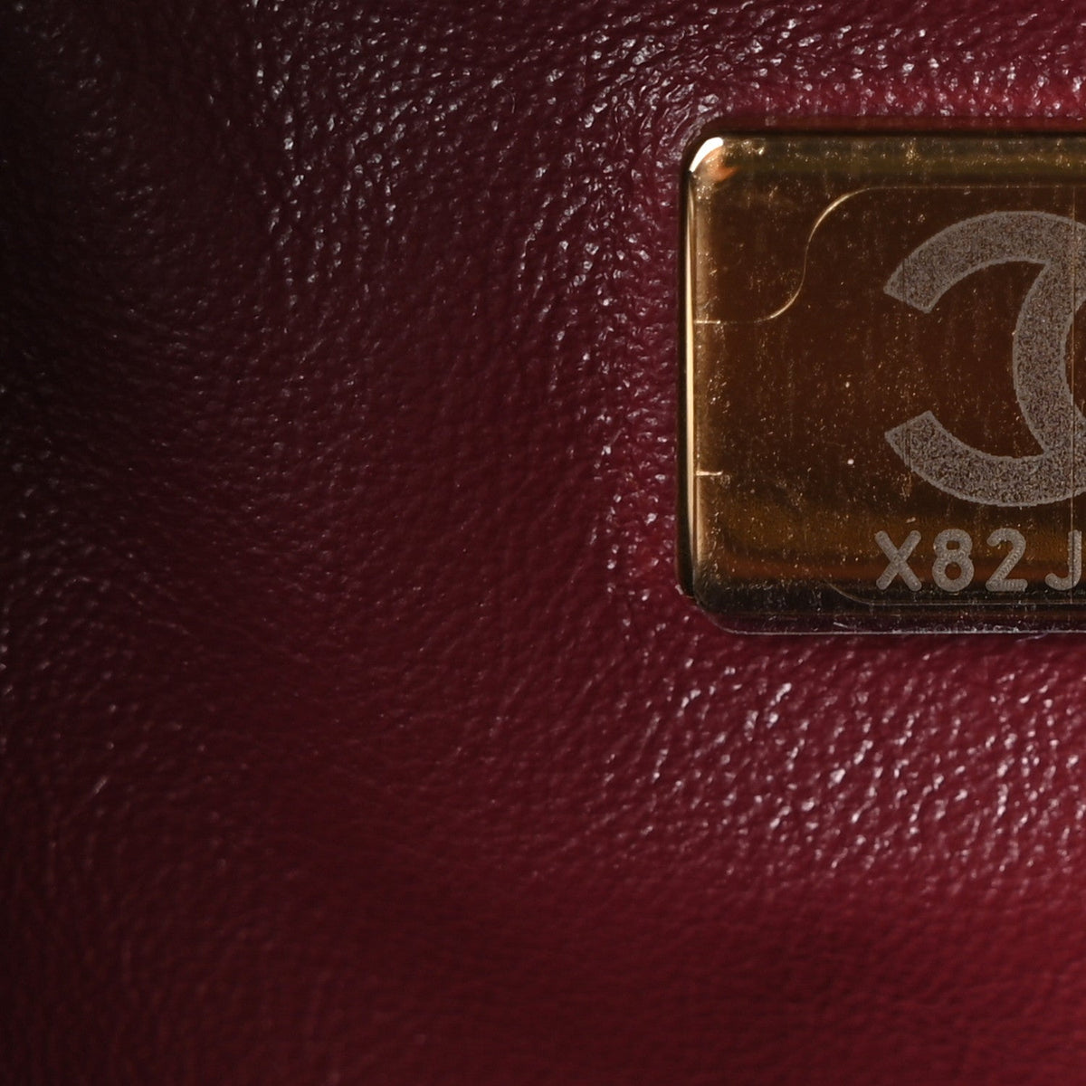 Grained Calfskin Small Souplissimo Maxi Flap Burgundy
