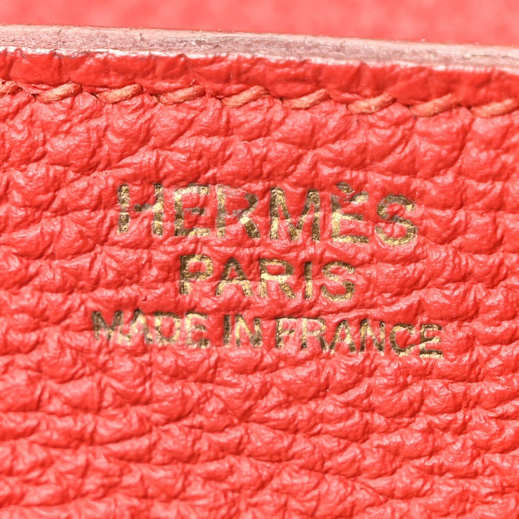 Taurillon Clemence Birkin 30 Rouge Casaque