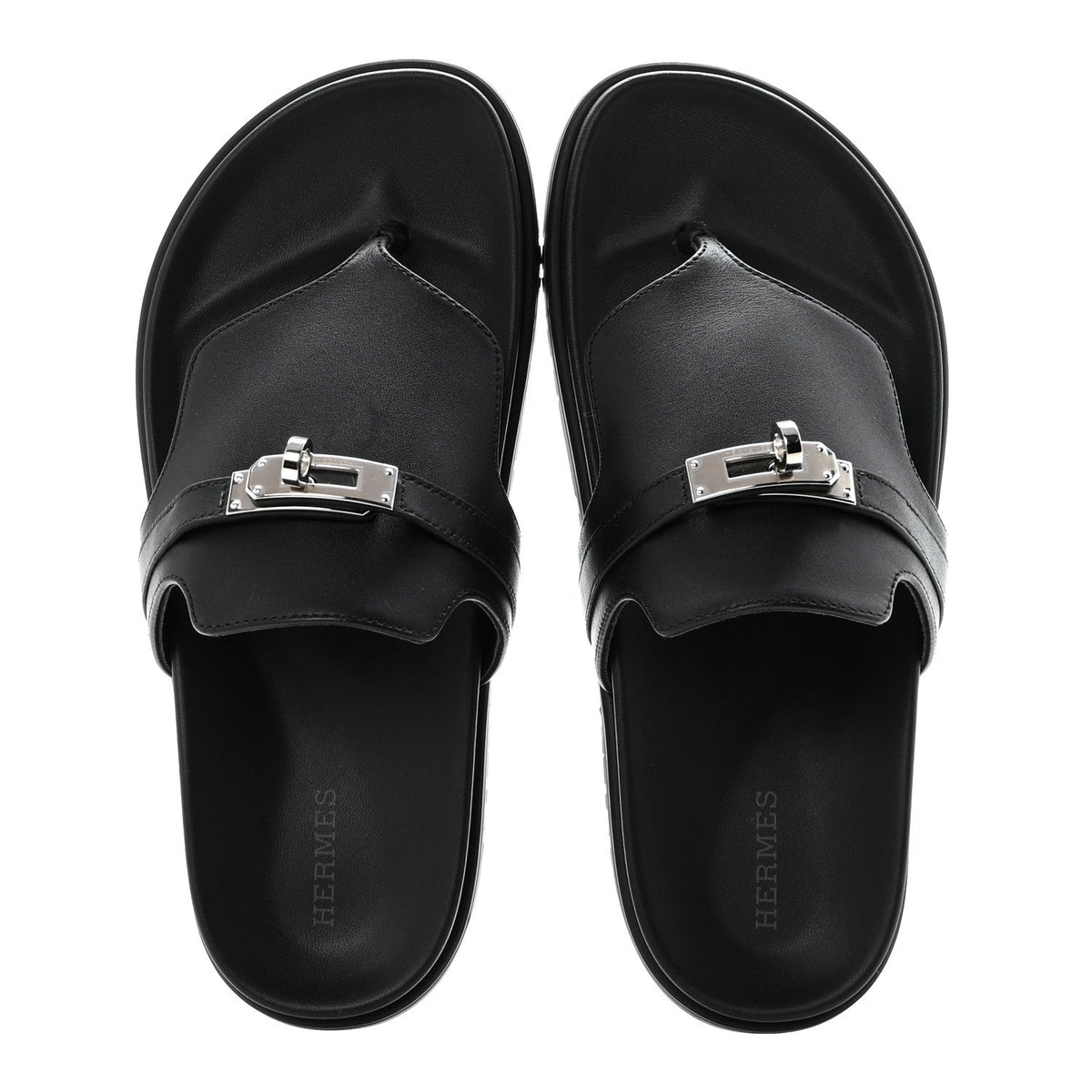 Calfskin Womens Empire Sandals 38 Black