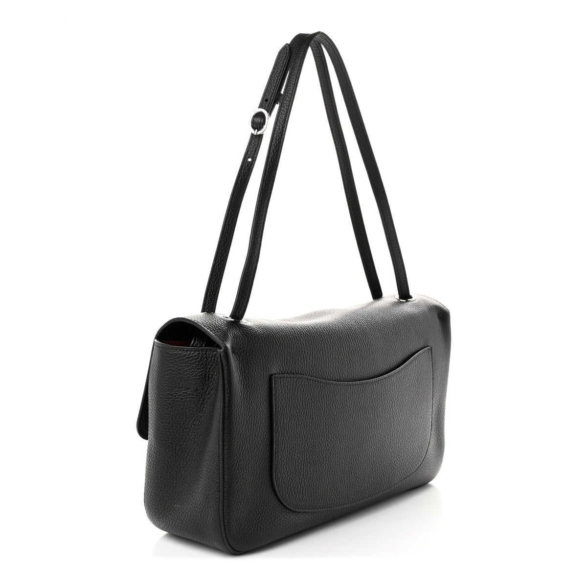 Grained Calfskin Small Souplissimo Maxi Flap Black