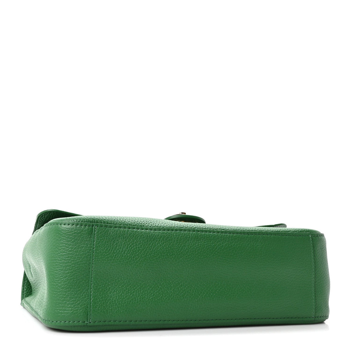 Grained Calfskin Small Souplissimo Maxi Flap Green
