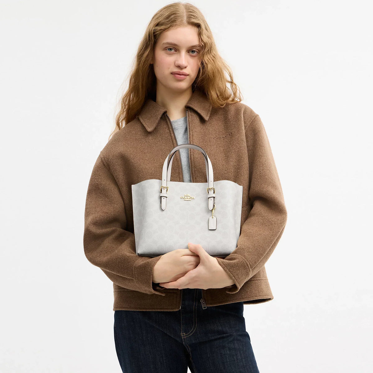 Coach Outlet Mollie Tote Bag 25 In Signature Canvas