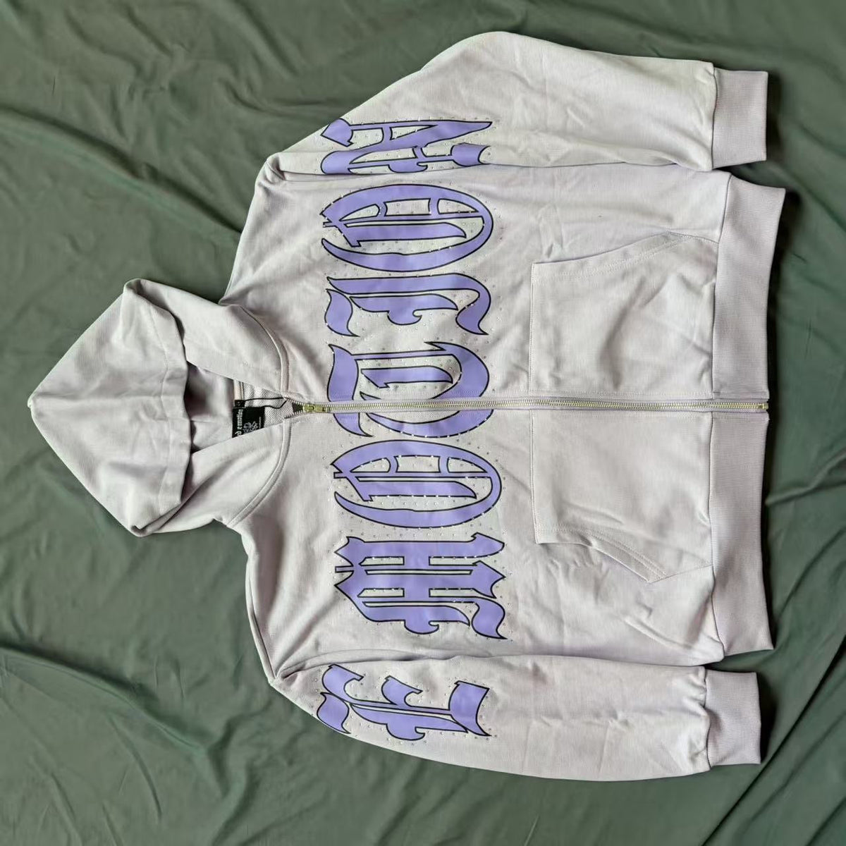 MIXED EMOTION Angel Graphic Zip Hoodie