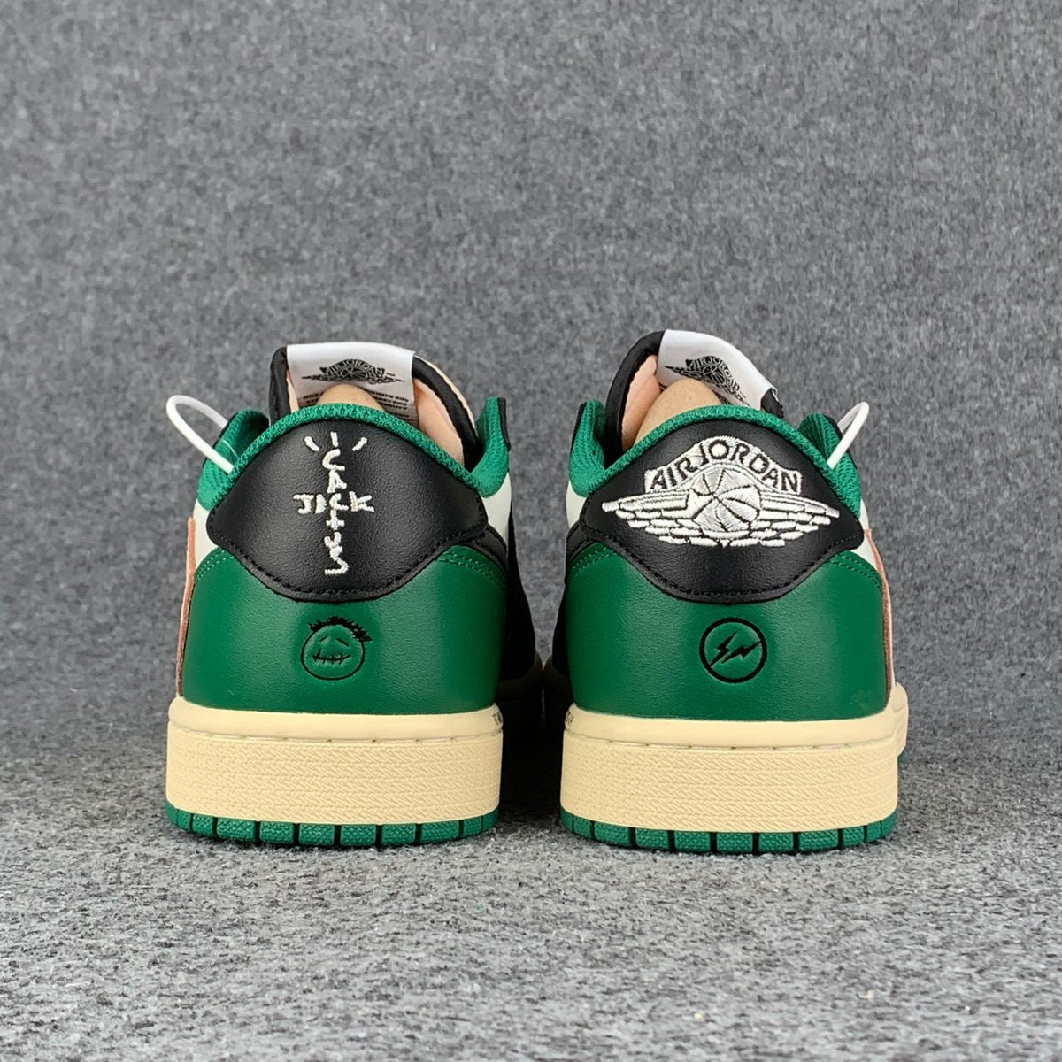 (Custom) Air Jordan 1 Low 'Black Green'