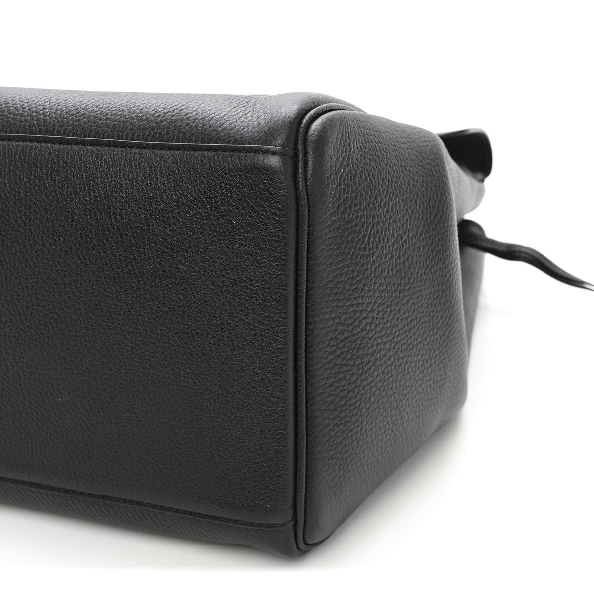 Grained Calfskin Large Urban Essentials Shopping Bag Black