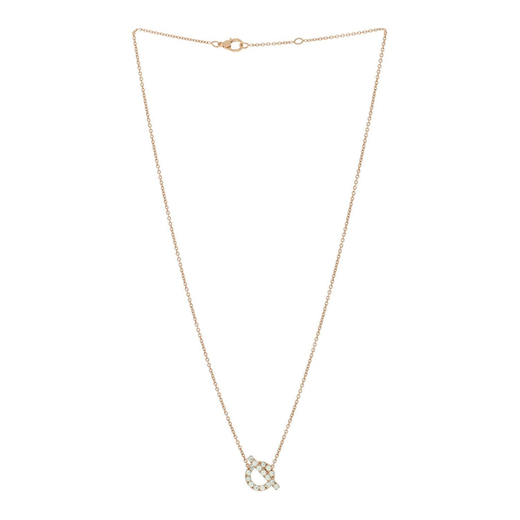 18K Rose Gold Green Sapphire Finesse Pendant Necklace
