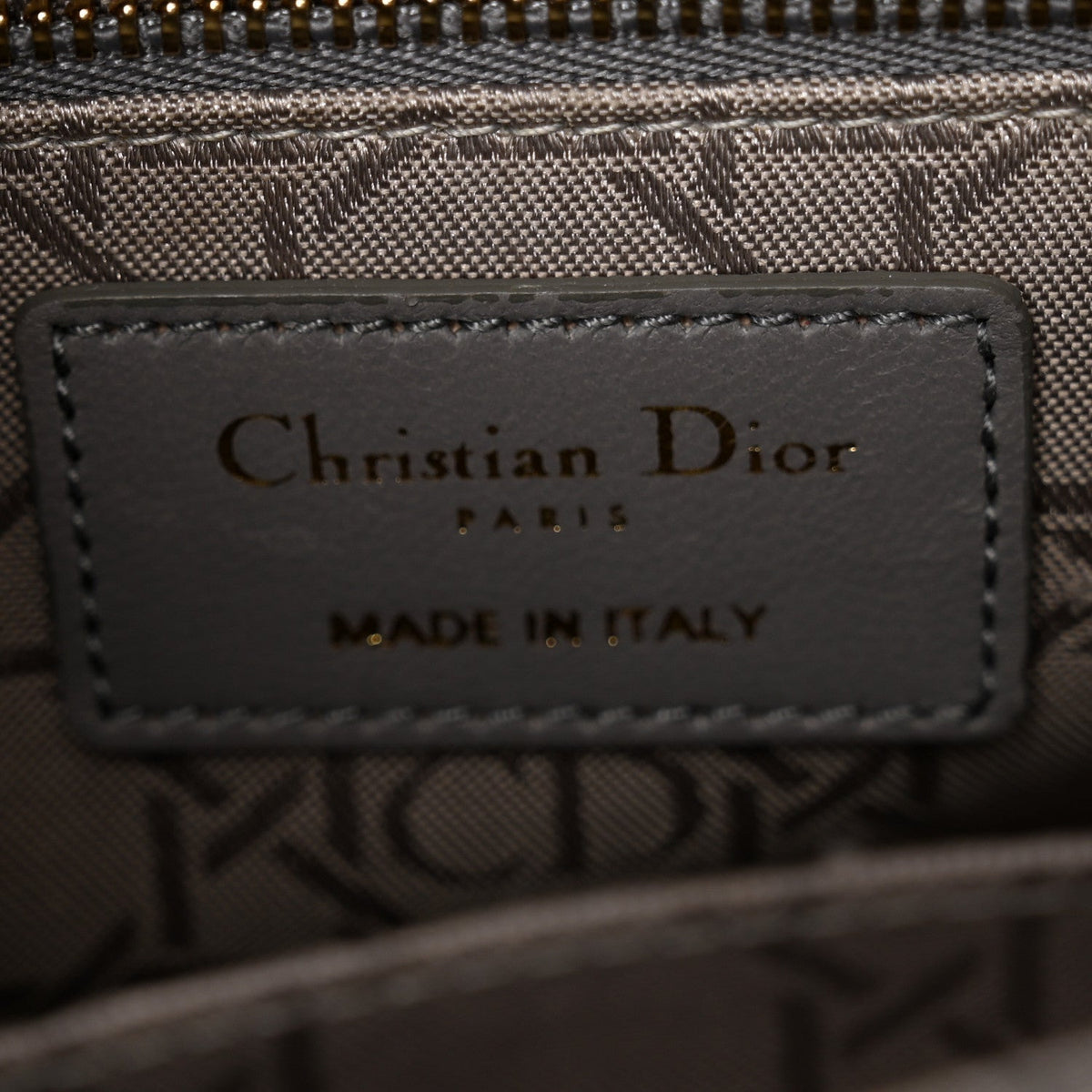 Lambskin Cannage Small Lucky Badges My Lady Dior Grey