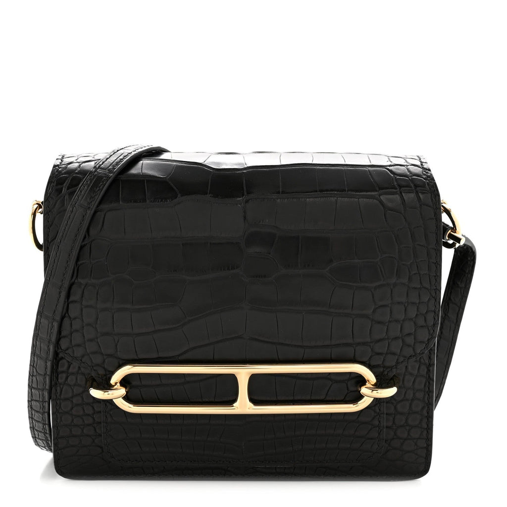 Matte Alligator Mini Sac Roulis Black