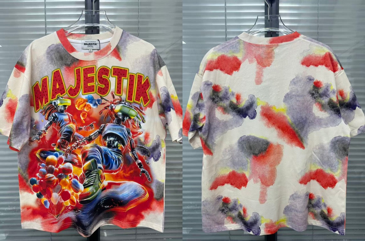 Majestik Graphic Tie Dye T-Shirt