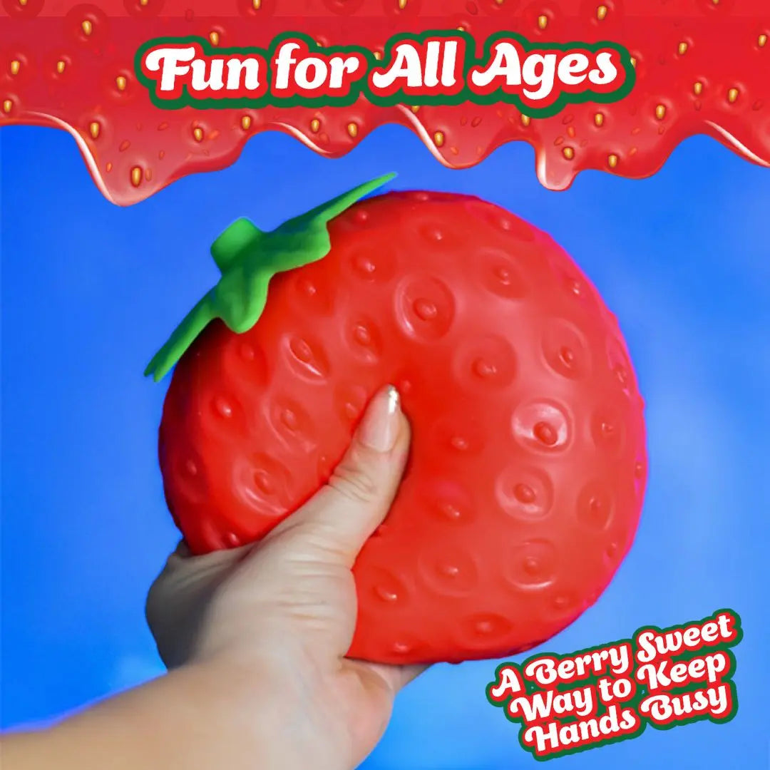 Toymendous Squeeze Strawberry - Extra Large 5" Squishy Stress Ball