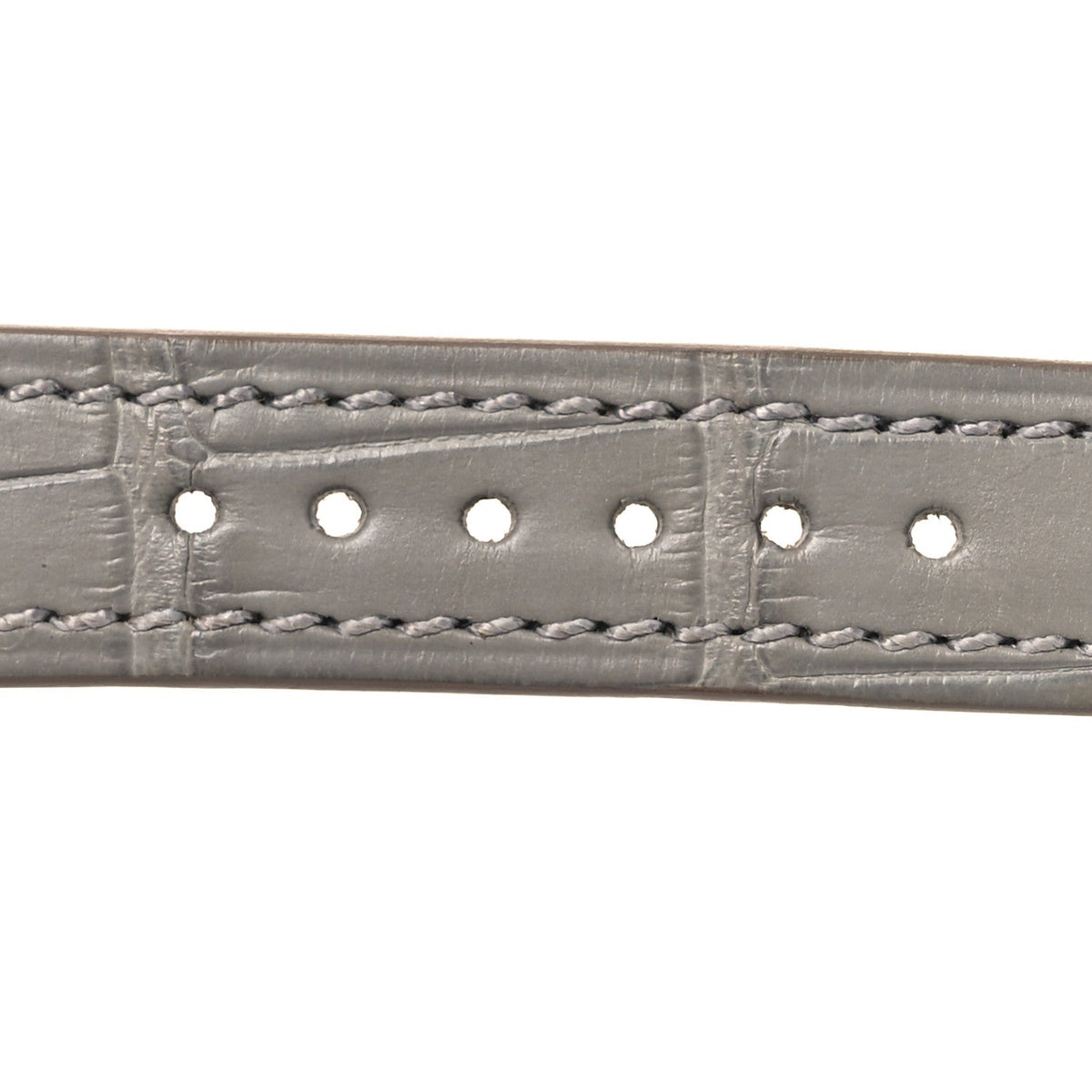 Matte Alligator Heure H Hour Watch Strap Gris Perle