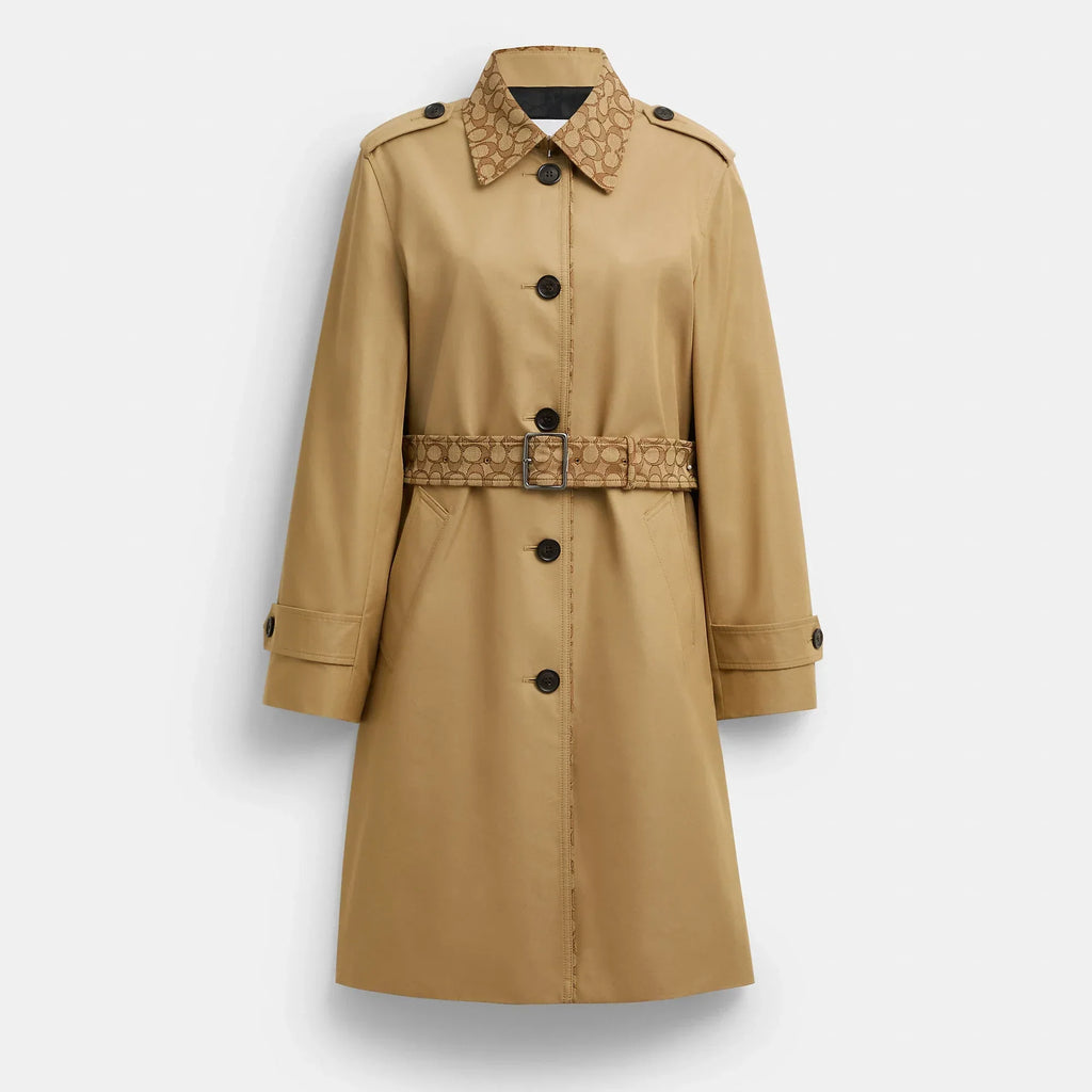 Coach Outlet Trench With Signature Piping