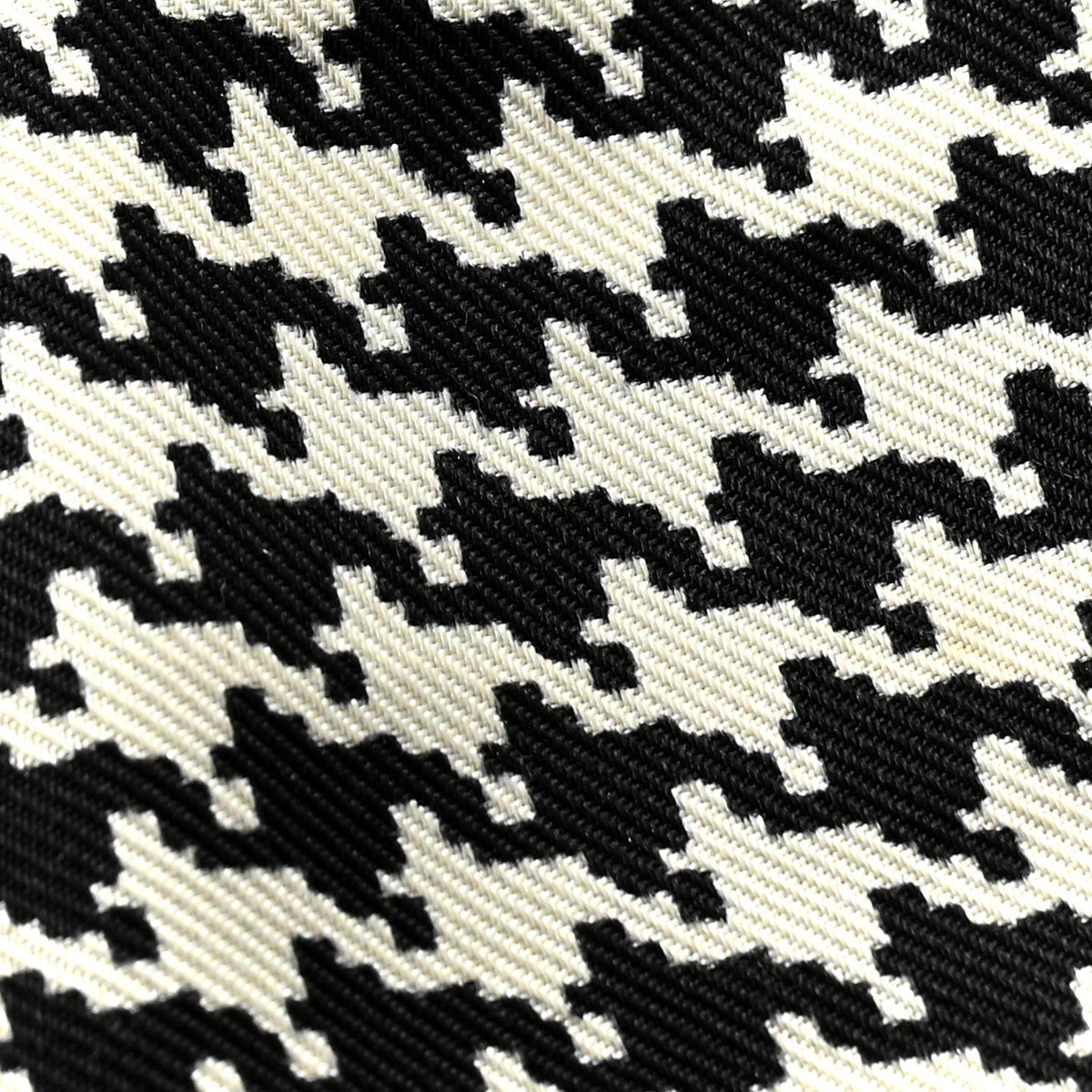 Silk Houndstooth Mitzah Scarf Black White