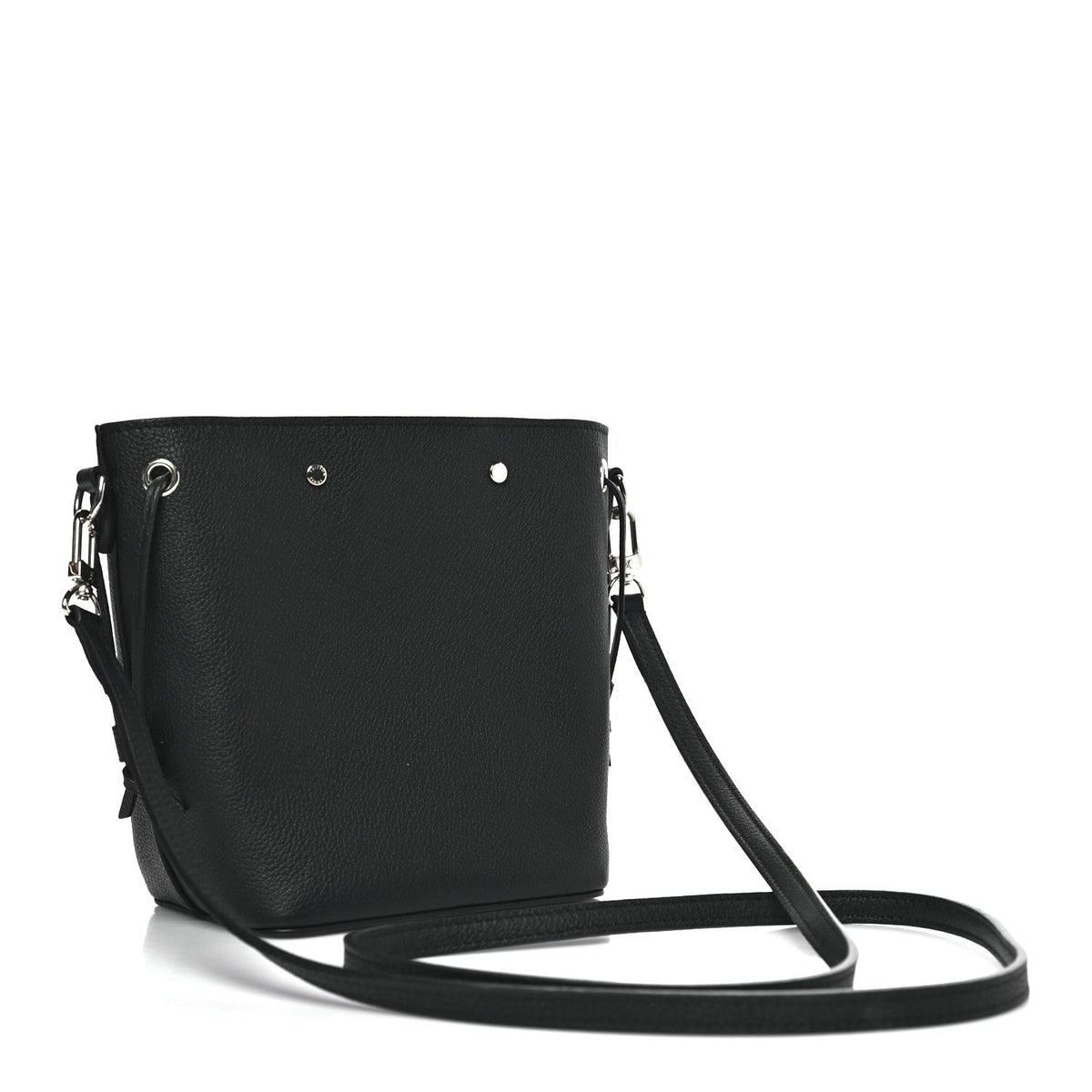 Calfskin Nano Lockme Bucket Black