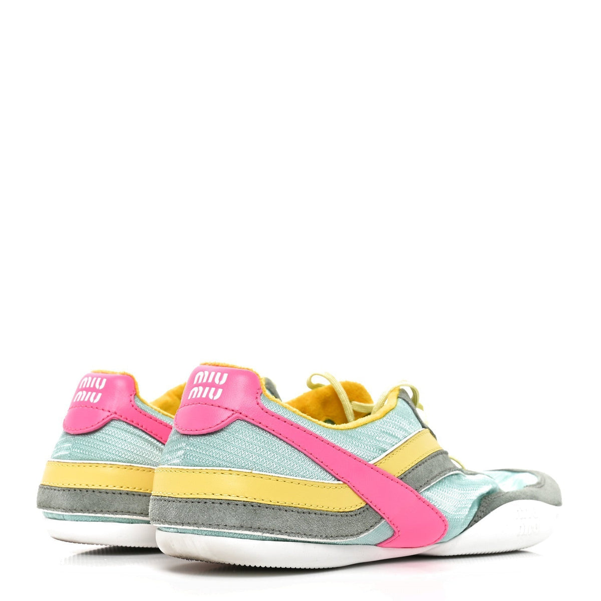 Technical Fabric Suede Gymnasium Sneakers 41 Anise Fuchsia