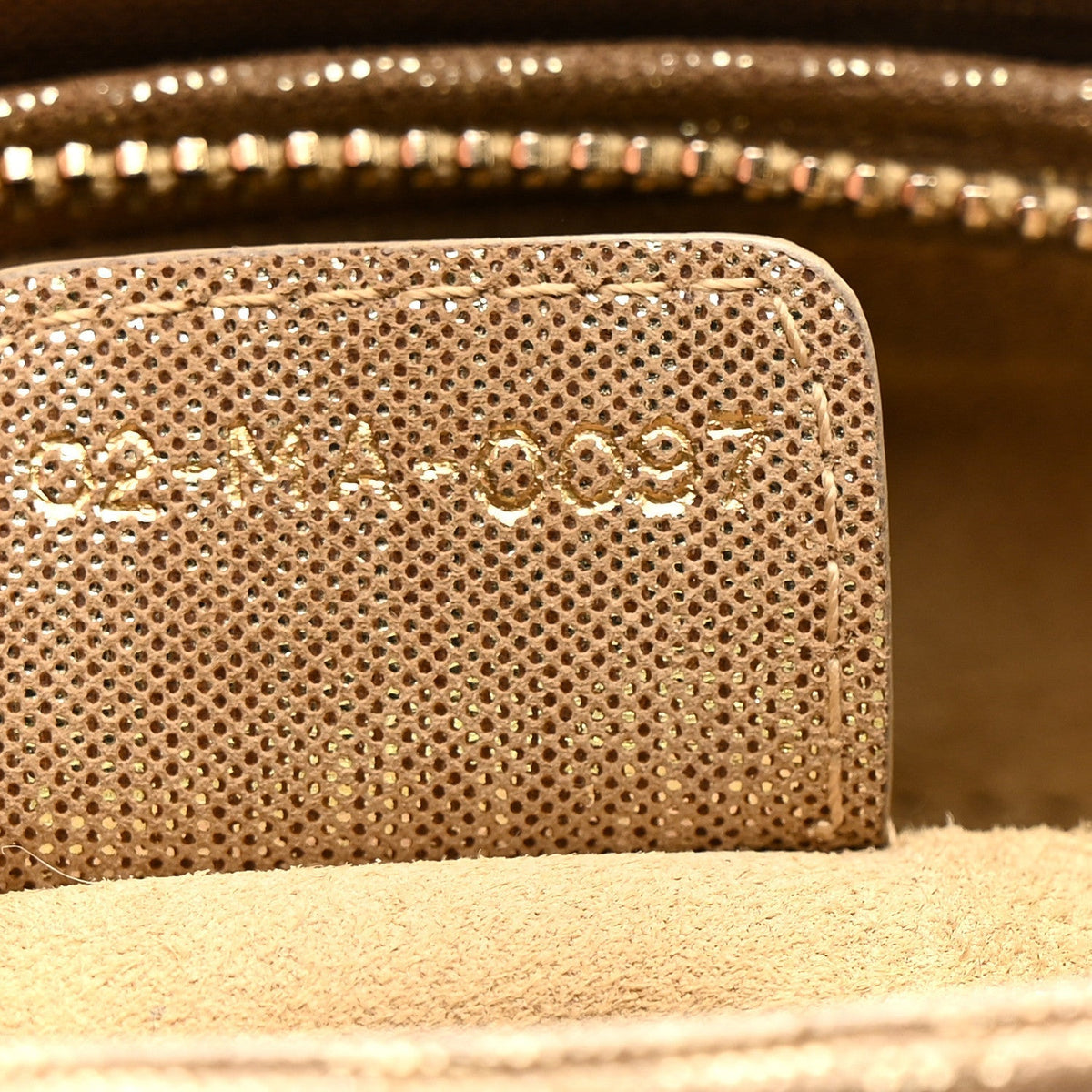 Metallic Nylon Cannage Medium Lady Dior Gold
