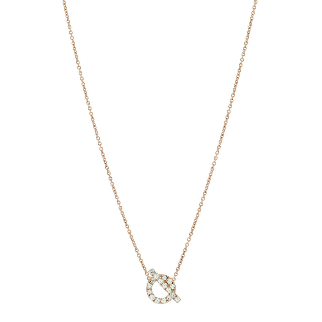 18K Rose Gold Green Sapphire Finesse Pendant Necklace