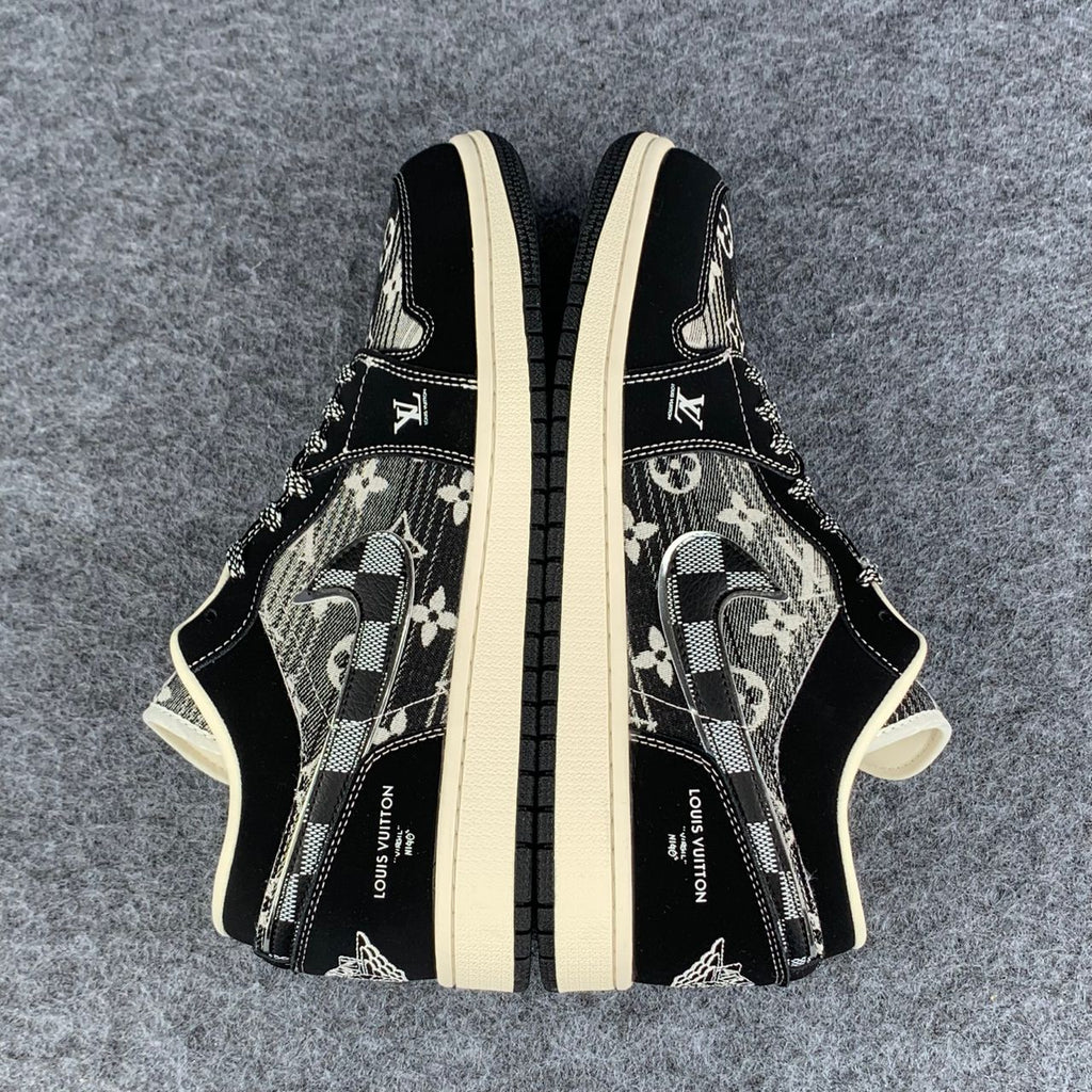 Custom Air Jordan 1 Low 'Noir Loom'