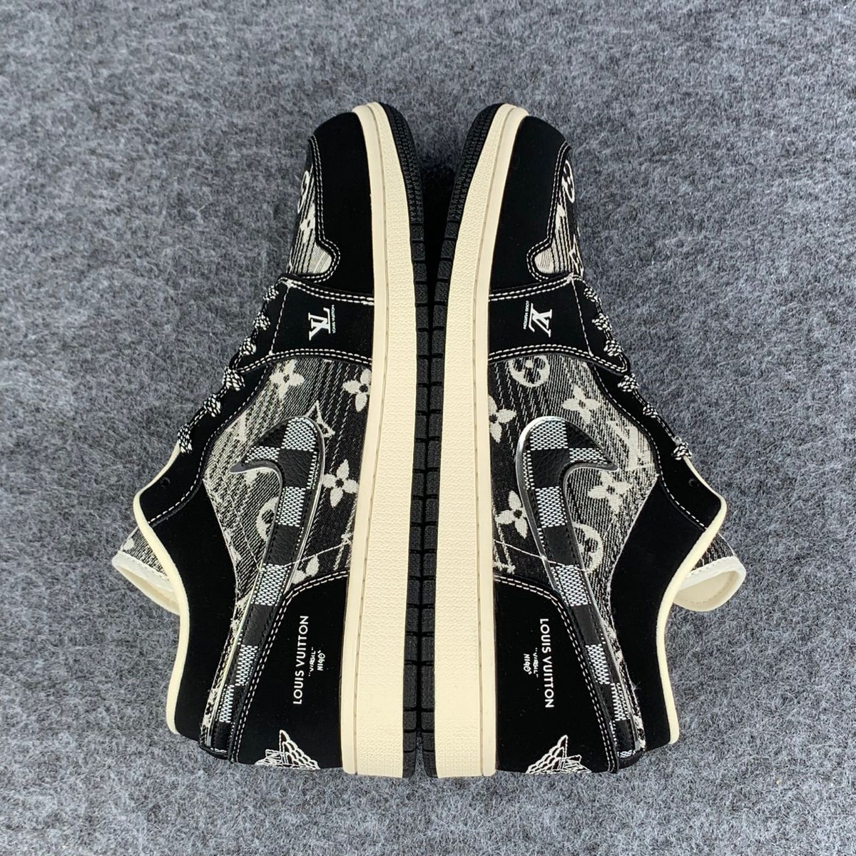 Custom Air Jordan 1 Low 'Noir Loom'