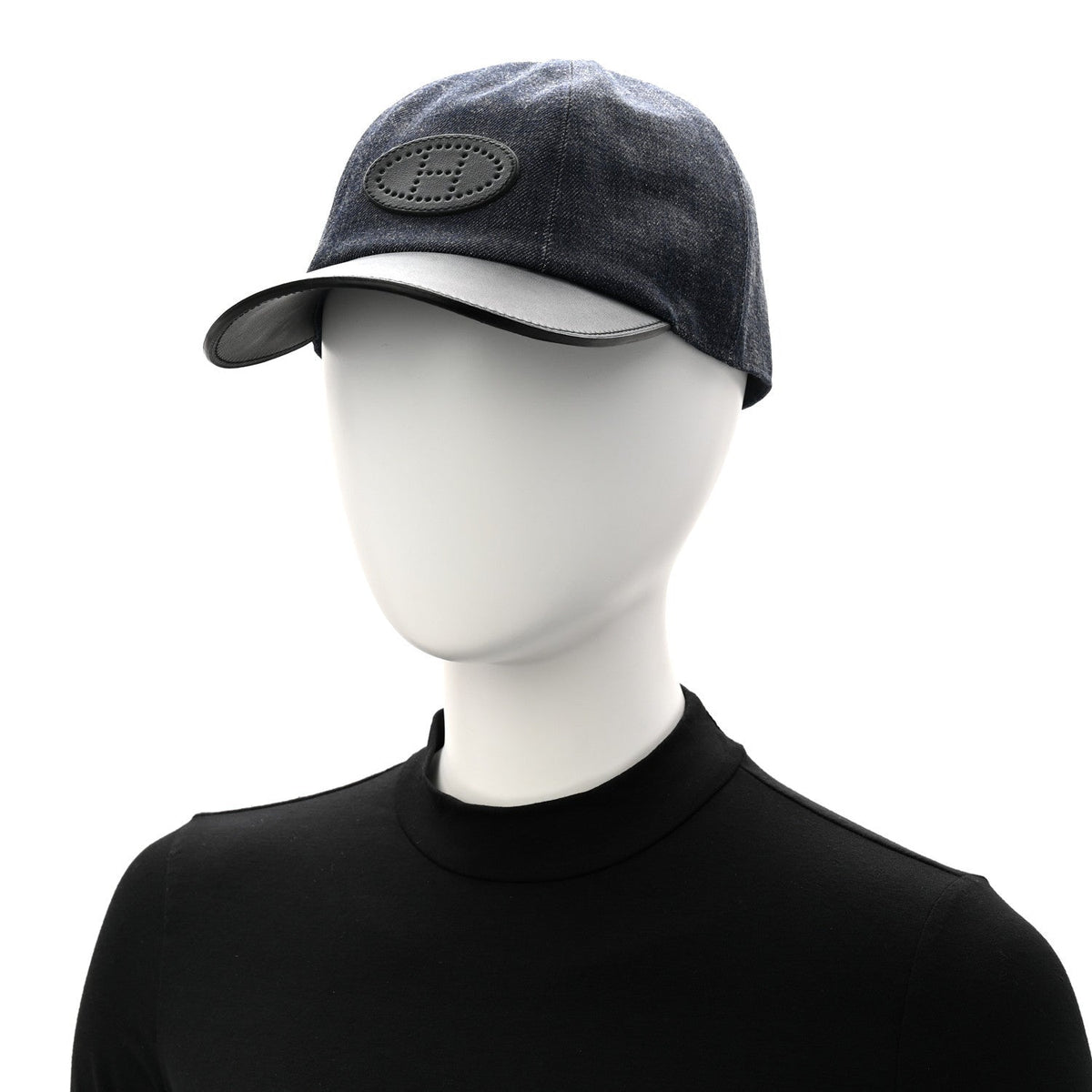 Cotton Denim Swift Sevres Evelyne Cap 59 Indigo Black