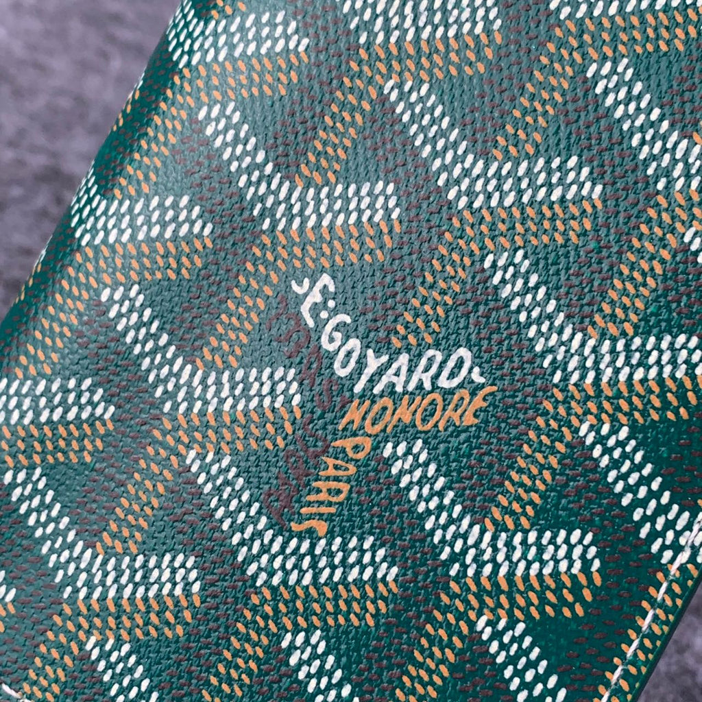Goyard Canvas Saint Marc Card Wallet 'Green'