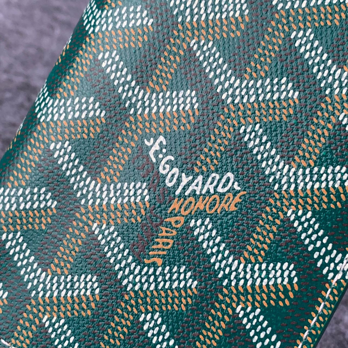Goyard Canvas Saint Marc Card Wallet 'Green'