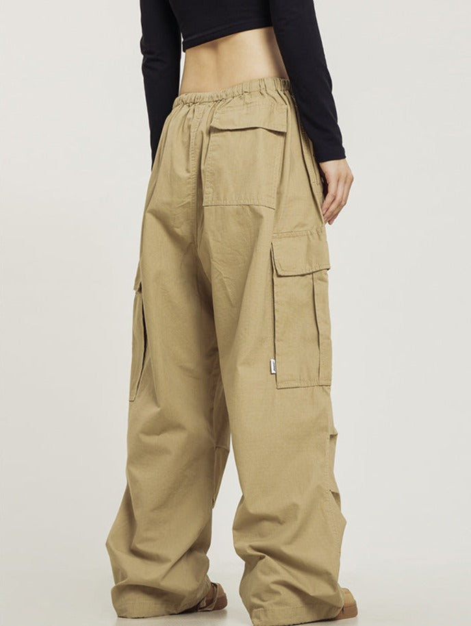 CTB Monochrome Baggy Cargo Pants