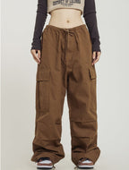CTB Monochrome Baggy Cargo Pants
