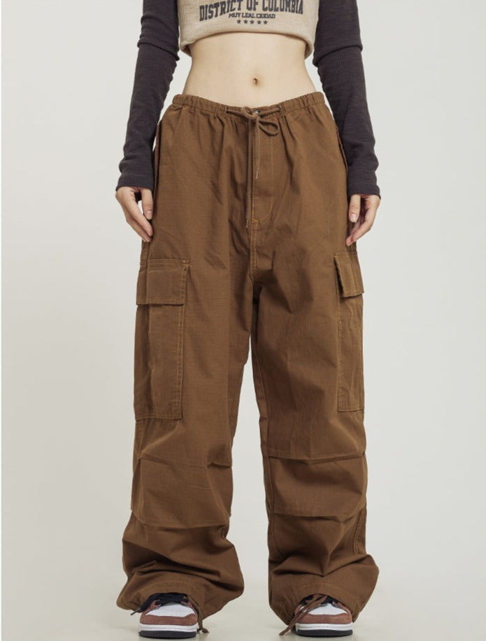 CTB Monochrome Baggy Cargo Pants