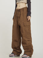 CTB Monochrome Baggy Cargo Pants