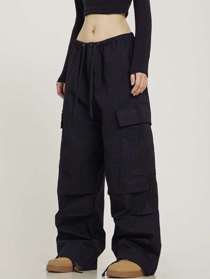 CTB Monochrome Baggy Cargo Pants