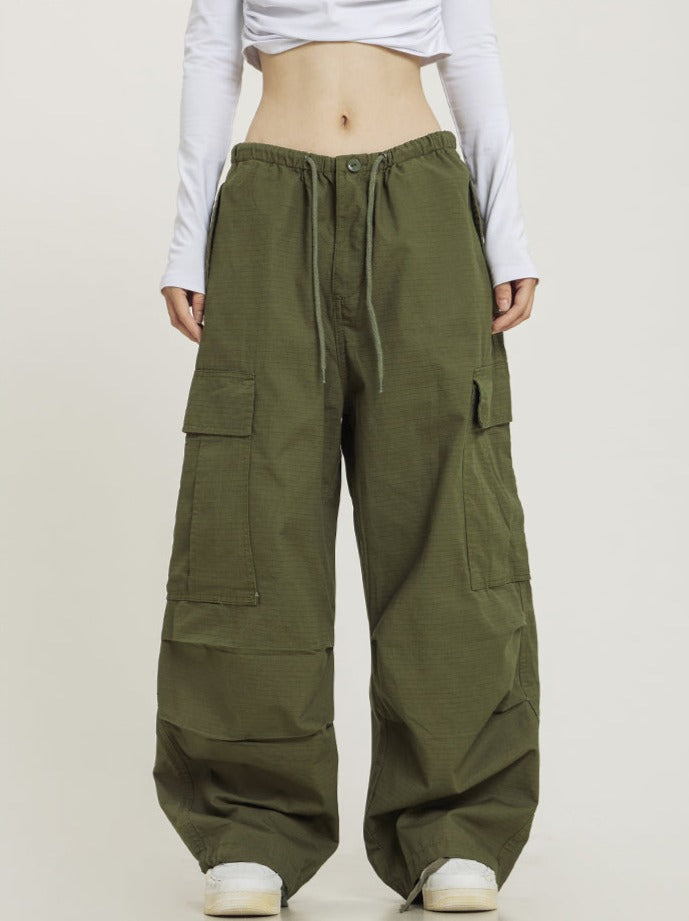 CTB Monochrome Baggy Cargo Pants