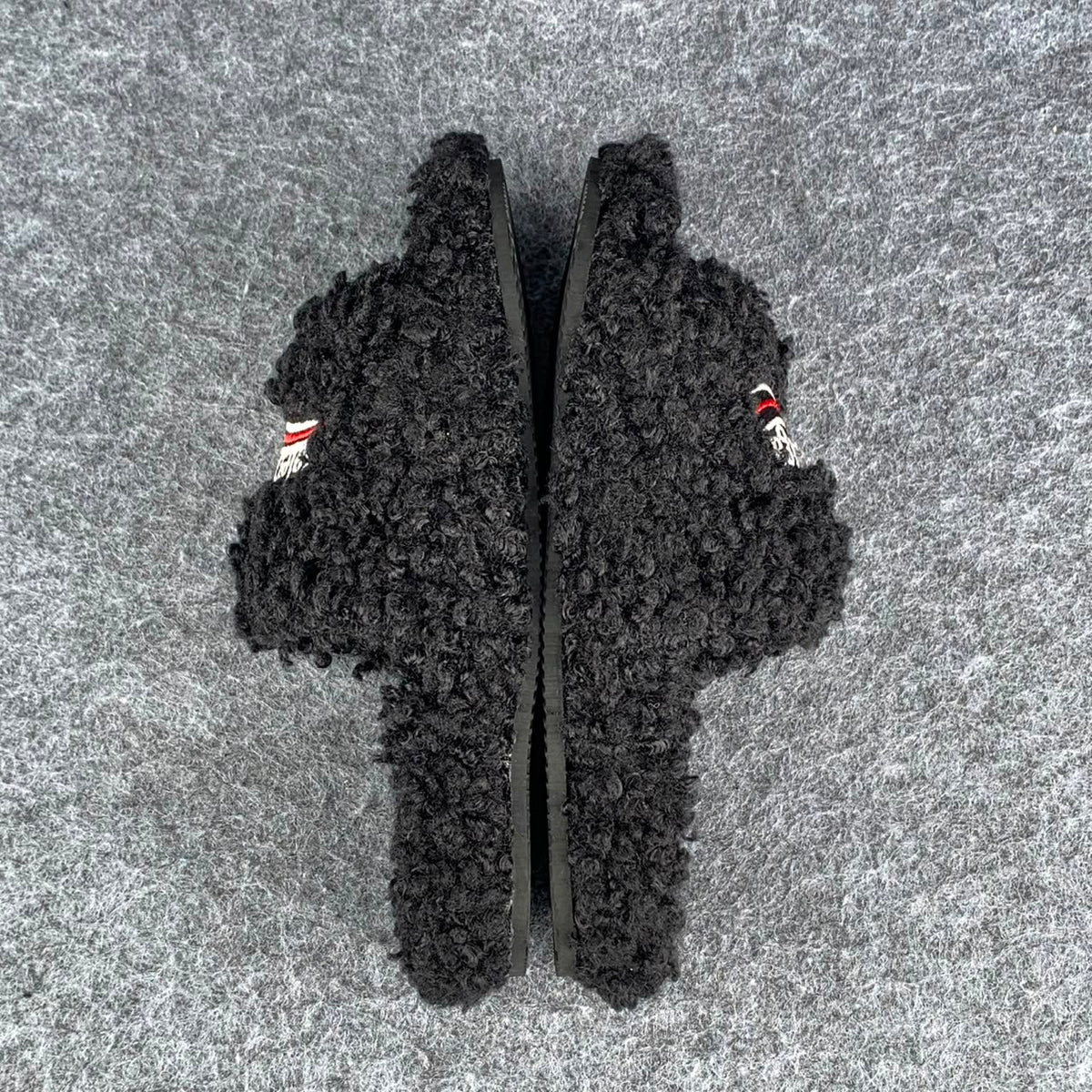 Balenciaga Wmns Furry Slides 'Black Red'