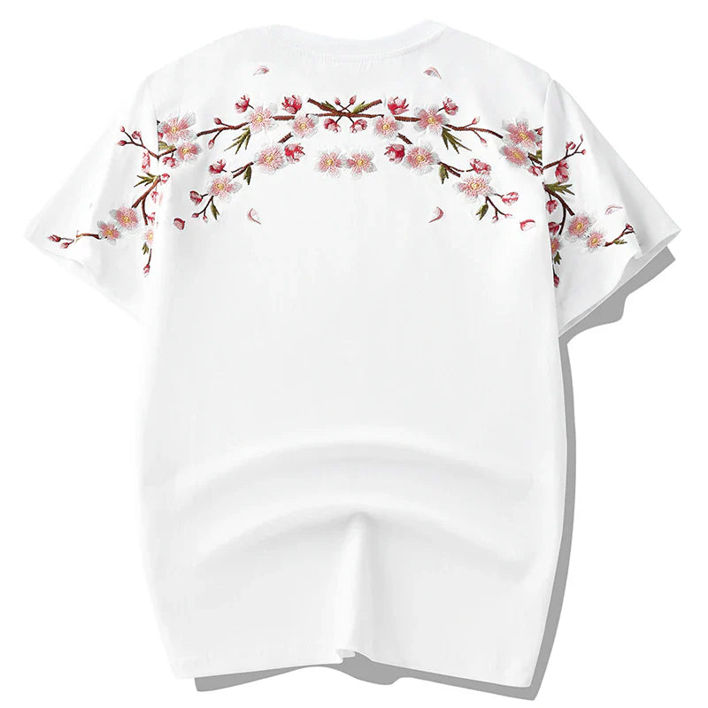Sakura Flowers Embroidered Tee